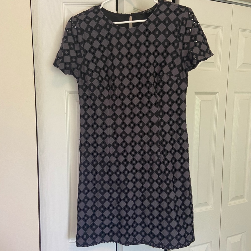 Black and gray mid thigh formal dress